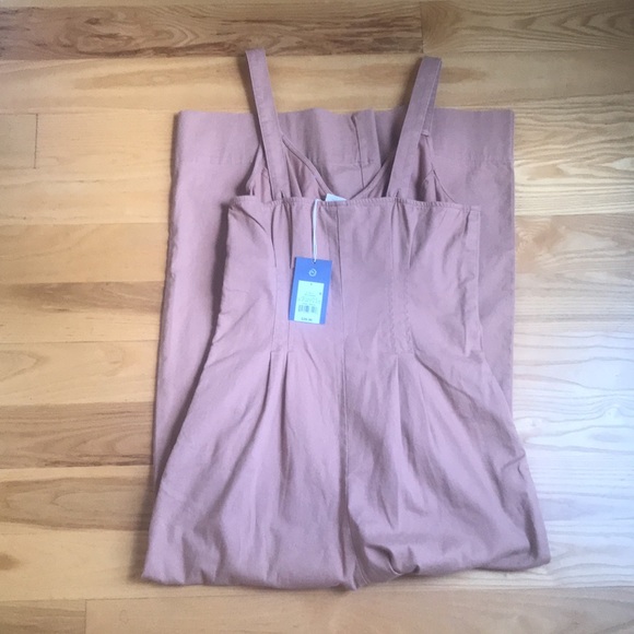 NWT Universal Thread Button Front Iced Tea Brown Jumpsuit - Picture 9 of 9